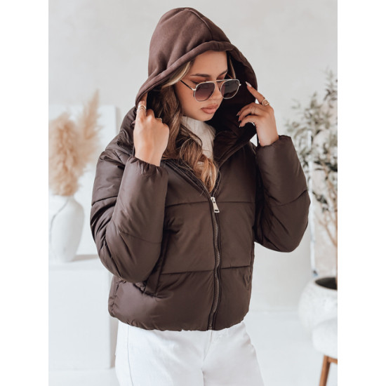 Sieviešu brūna ziemas jaka Glam Sieviešu jakas