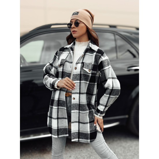 Women's black shirt style jacket Plaidify Jackets