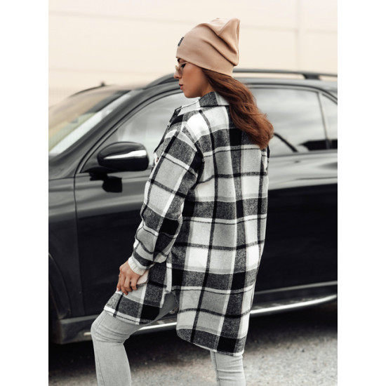 Women's black shirt style jacket Plaidify Jackets