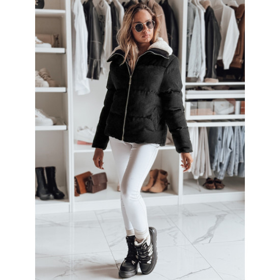 Sieviešu melna ziemas jaka Trendy Sieviešu jakas