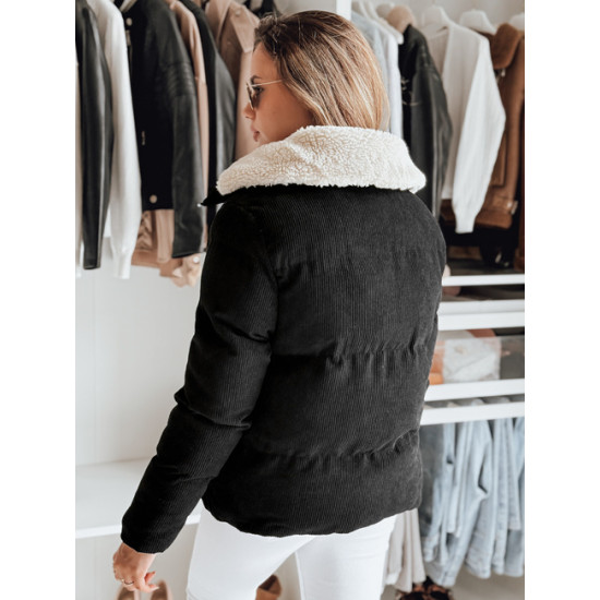 Sieviešu melna ziemas jaka Trendy Sieviešu jakas