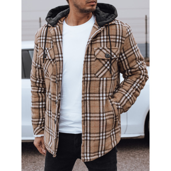 Vīriešu brūna jaka ar kapuci Jack Vīriešu jakas un mēteļi