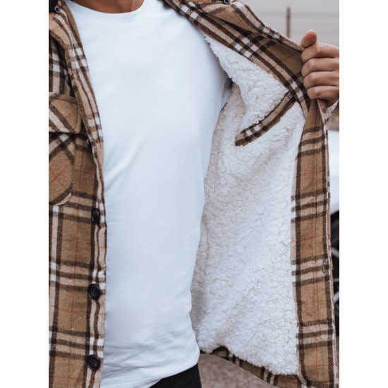 Vīriešu brūna jaka ar kapuci Jack Vīriešu jakas un mēteļi