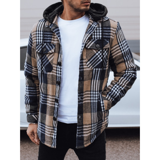 Vīriešu brūna/melna jaka ar kapuci Jack Vīriešu jakas un mēteļi