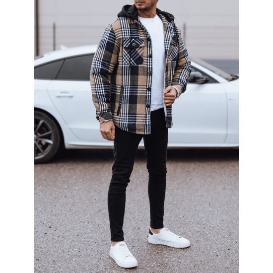 Vīriešu brūna/melna jaka ar kapuci Jack Vīriešu jakas un mēteļi