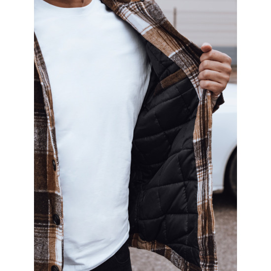 Vīriešu brūna jaka ar kapuci Endrik Vīriešu jakas un mēteļi