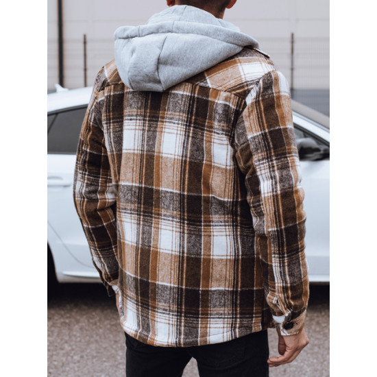 Vīriešu brūna jaka ar kapuci Endrik Vīriešu jakas un mēteļi