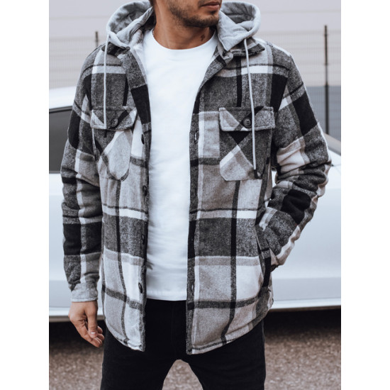 Vīriešu melna jaka ar kapuci Endrik Vīriešu jakas un mēteļi