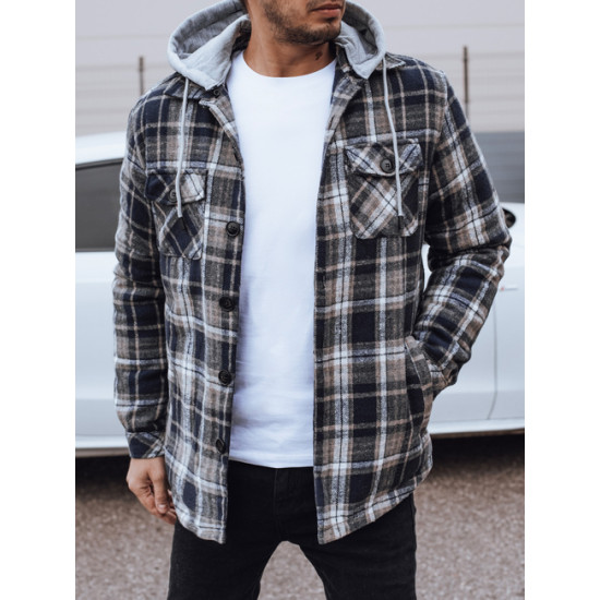 Vīriešu pelēka jaka ar kapuci Endrik Vīriešu jakas un mēteļi