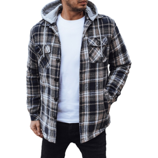 Vīriešu pelēka jaka ar kapuci Endrik Vīriešu jakas un mēteļi