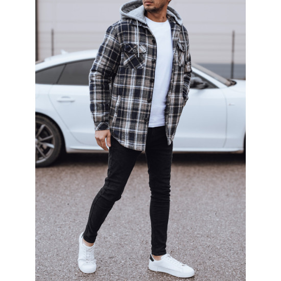 Vīriešu pelēka jaka ar kapuci Endrik Vīriešu jakas un mēteļi