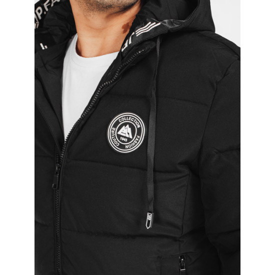 Vīriešu melna ziemas jaka Tamil Ziemas jakas