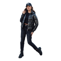 Sieviešu melna ziemas jaka Warm Sieviešu melna ziemas jaka Warm