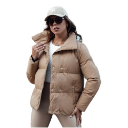 Sieviešu ziemas jaka brūnā krāsā Lari