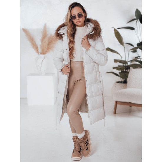 Sieviešu ziemas balta jaka Bela Sieviešu jakas