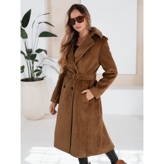 Sieviešu brūns ziemas mētelis Gino Sieviešu jakas