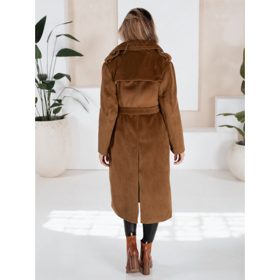 Sieviešu brūns ziemas mētelis Gino Sieviešu jakas