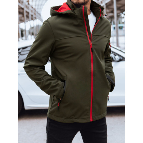 Vīriešu tumši zaļa jaka ar kapuci Retro Vīriešu jakas un mēteļi