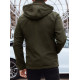 Vīriešu tumši zaļa jaka ar kapuci Retro Vīriešu jakas un mēteļi