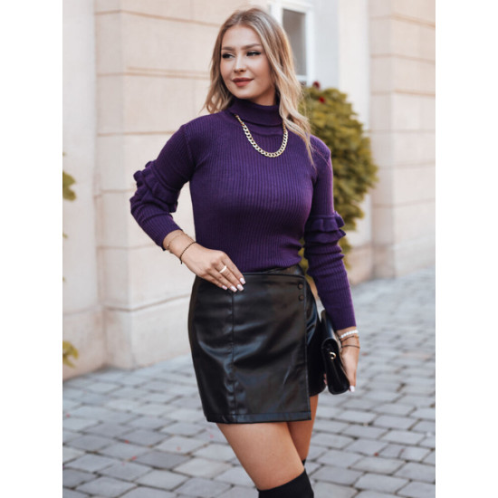 Sieviešu tumši violets džemperis Bufal MY1426 - Sievietēm Sieviešu tumši violets džemperis Bufal Sieviešu džemperi