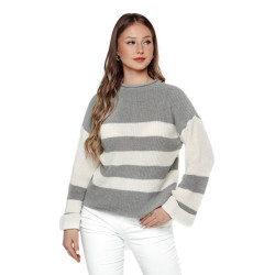 Sieviešu pelēks/balts džemperis Tango