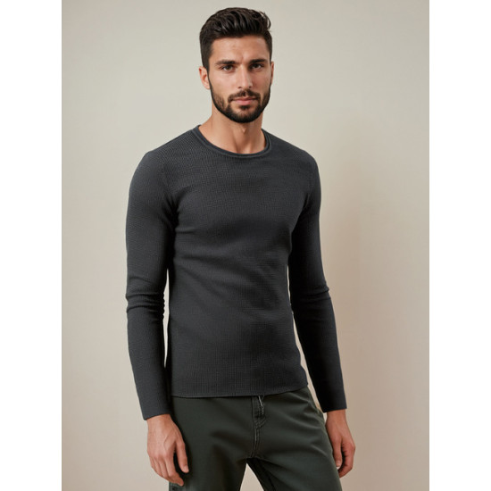 Vīriešu tumši pelēks džemperis Areta Džemperi