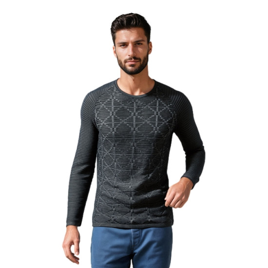 Vīriešu tumši pelēks džemperis Zuma Džemperi