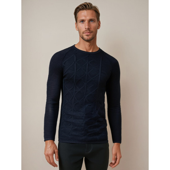 Vīriešu tumši zils džemperis Zuma Džemperi