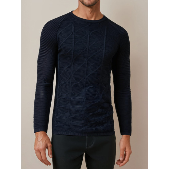 Vīriešu tumši zils džemperis Zuma Džemperi