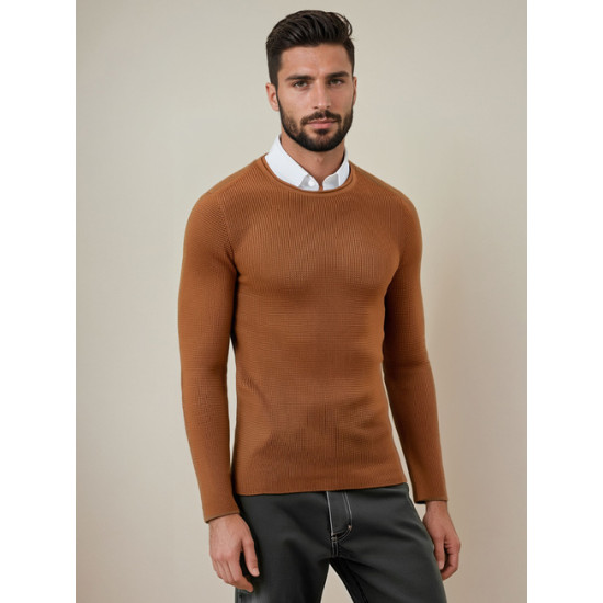 Vīriešu brūns džemperis Areta Džemperi