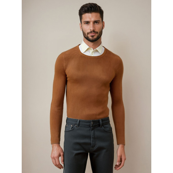 Vīriešu brūns džemperis Areta Džemperi
