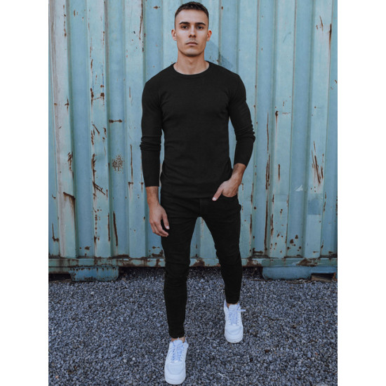 Vīriešu melns džemperis Mika Džemperi