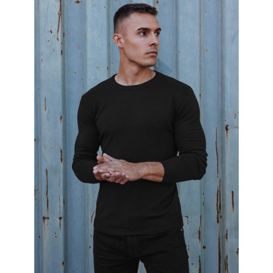 Vīriešu melns džemperis Mika Džemperi