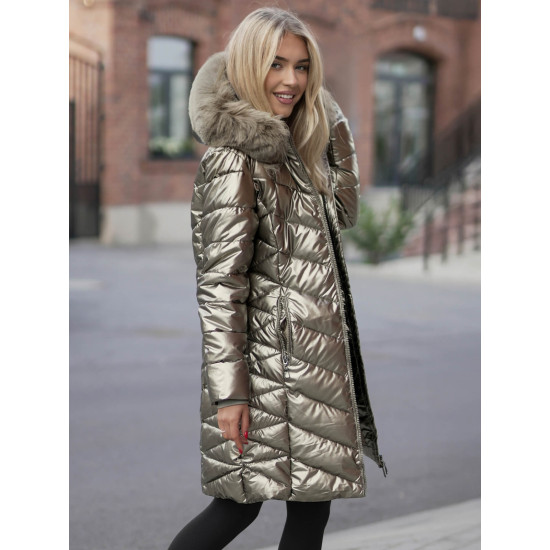 Sieviešu ziemas jaka Marisa zelta krāsā JS/16M9100/403Z