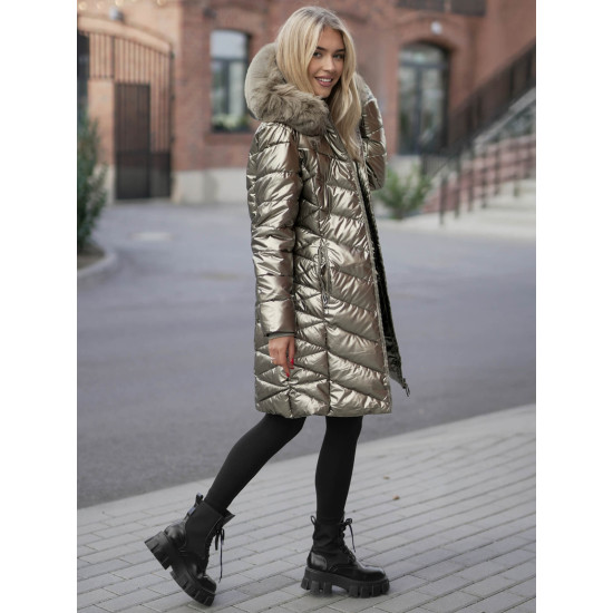 Sieviešu ziemas jaka Marisa zelta krāsā JS/16M9100/403Z