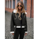 Sieviešu melna ādas jaka Alani Sieviešu jakas