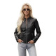 Sieviešu melna ādas jaka Emeli Sieviešu jakas