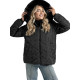 Sieviešu melna ziemas jaka ar kapuci Levi