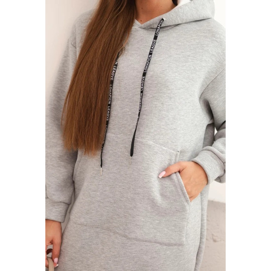 Sieviešu silti svētki pelēka kleita ar piedurkni Leagve Garas kleitas