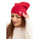 Sieviešu sarkanās krāsas cepure Ronda Cimdi, šalles, cepures utt.