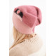 Sieviešu rozā krāsas cepure Rose Cimdi, šalles, cepures utt.