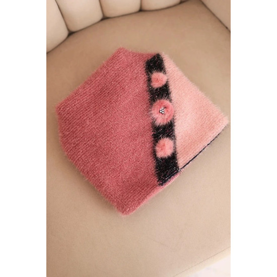 Sieviešu rozā krāsas cepure Rose Cimdi, šalles, cepures utt.