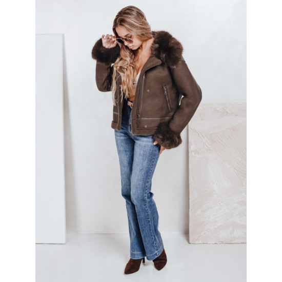 Sieviešu brūna jaka Aiden Jakas