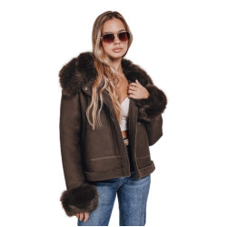 Sieviešu brūna jaka Aiden