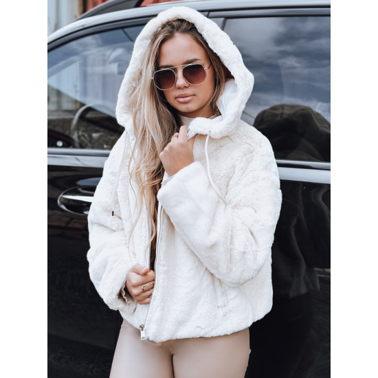 Sieviešu brūna kažokādas jaka ar kapuci Aisti Sieviešu jakas