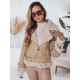 Women's brown leather jacket with fur Monim Women's jackets