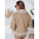 Women's brown leather jacket with fur Monim Women's jackets