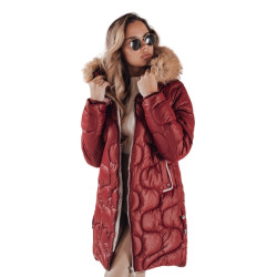 Sieviešu ziemas jaka bordo krāsā Varel Sieviešu ziemas jaka bordo krāsā Varel