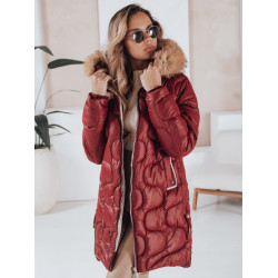 Sieviešu ziemas jaka bordo krāsā Varel Sieviešu ziemas jaka bordo krāsā Varel