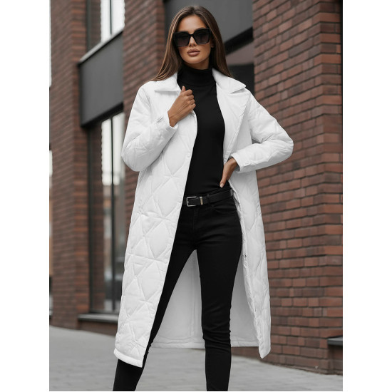 Sieviešu balts ziemas mētelis Fox Sieviešu jakas